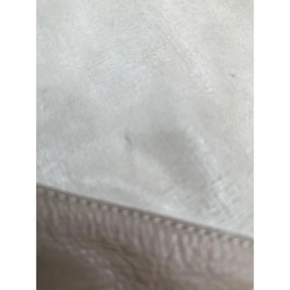 Innue Beige White Metallic Leather Hobo Bag Made in‎ Italy Large